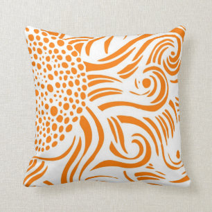 Tournesol - orange/blanc - coussin
