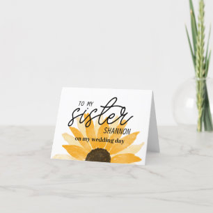 Tournesol Personnalisé Sur Ma Carte Soeur