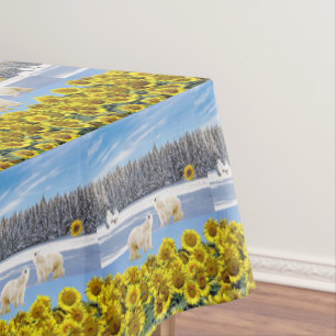 Tournesol Polaire Ours Floral Nappe