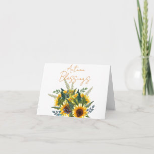 Tournesol pulvérisé avec carte texte personnalisée