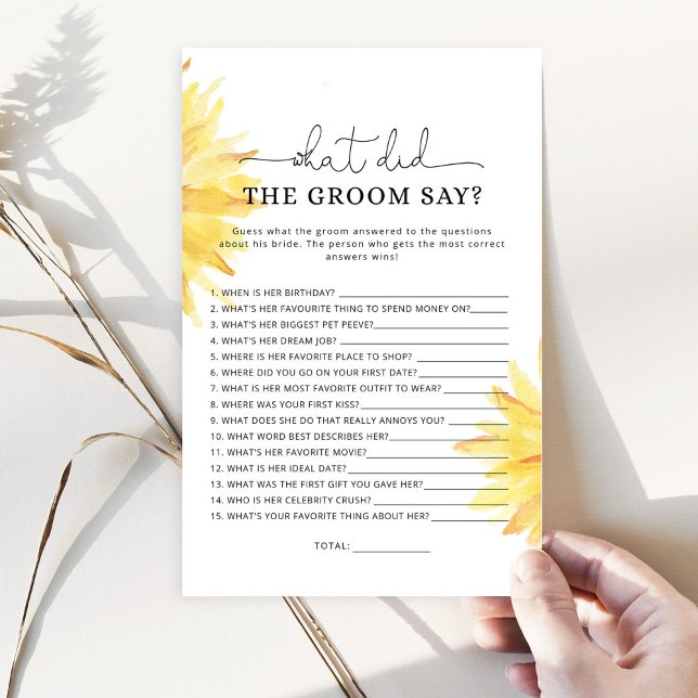 Tournesol Qu'est-ce que le marié a dit jeu de la n (Créateur téléchargé)