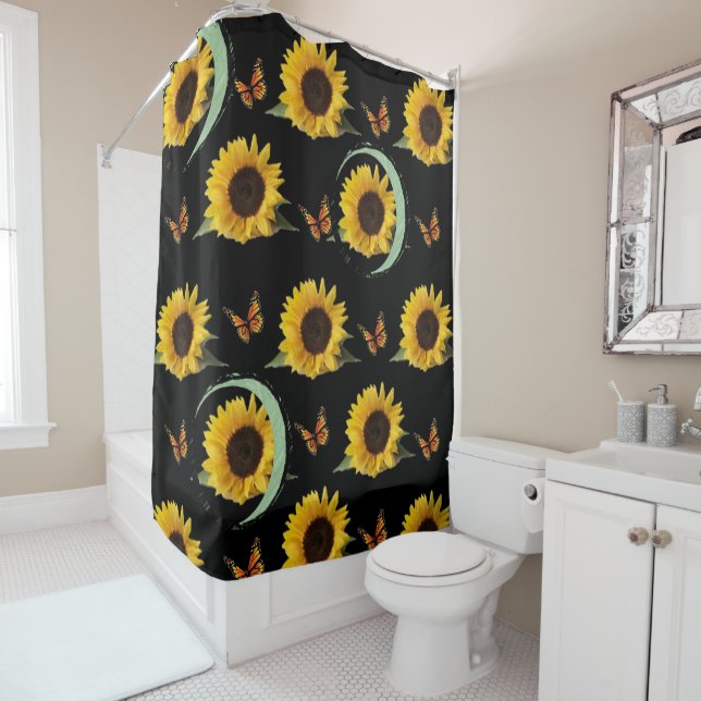 Tournesol rideau de douche (En situation)