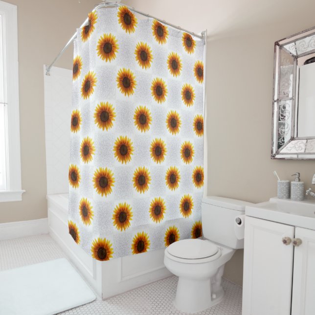 Tournesol rideau de douche (En situation)