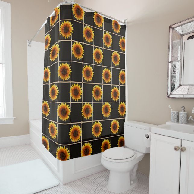 Tournesol rideau de douche (En situation)