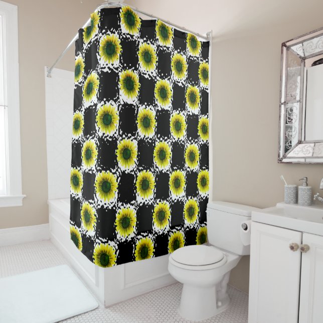 Tournesol rideau de douche (En situation)