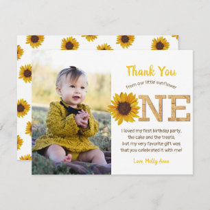 Tournesol rustique 1er anniversaire Carte de remer