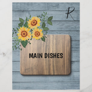 Tournesol rustique en bois recette organisateur di