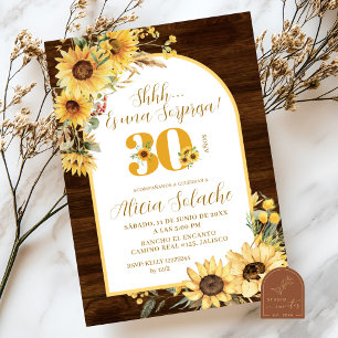 Tournesol Rustique Sorpresa Invitation Anniversair