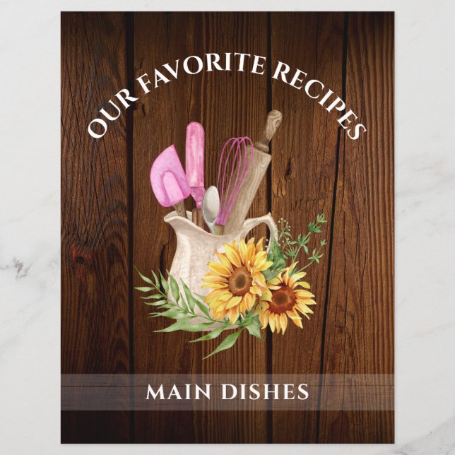 Tournesol Rustique Tournesol Classeur Divider Rece (Devant)