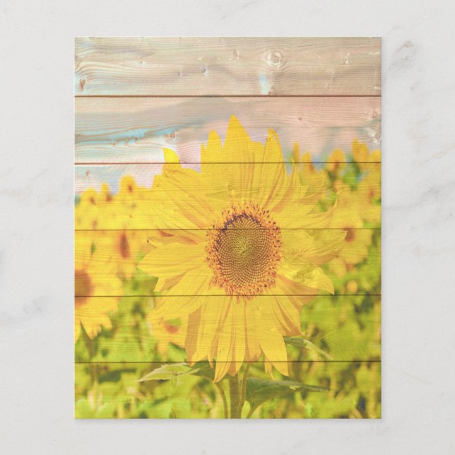Tournesol sur bois (Devant)