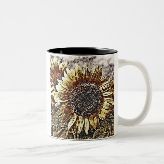 Tournesol vintage #4 - Mug (Droit)
