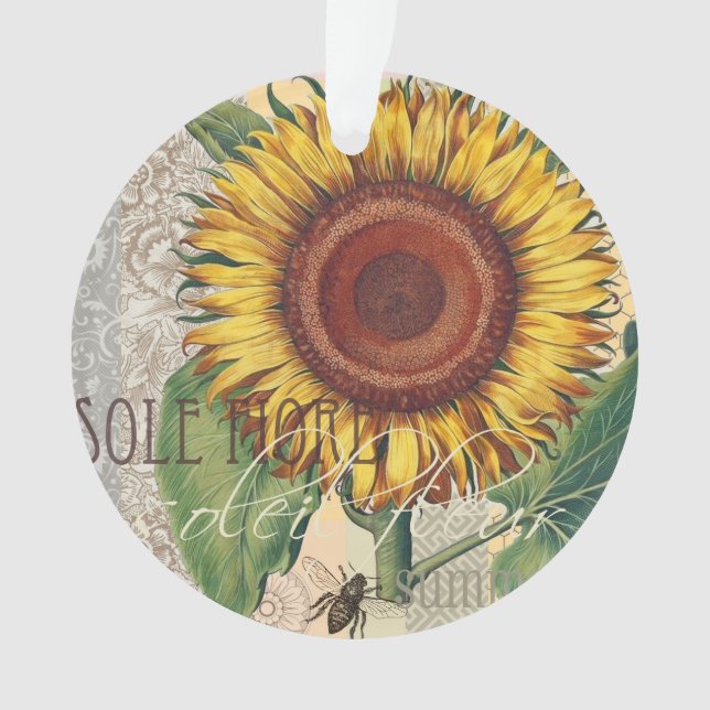 Tournesol Vintage Damas Fleur Art (devant)