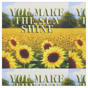 Tournesol Vous Faites Briller Mon Soleil, Tissu