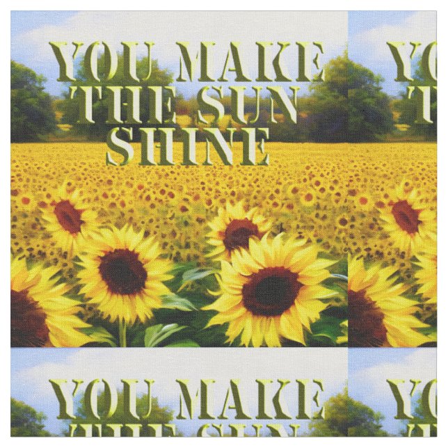 Tournesol Vous Faites Briller Mon Soleil, Tissu (Fermer)