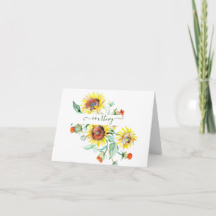 Tournesols aquarelle personnalisés   