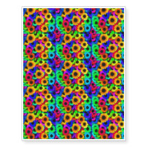 Tournesols au néon lumineux