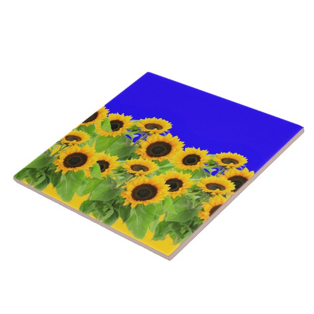 Tournesols Carreaux Ukraine Drapeaux Couleurs - Li (Côté)