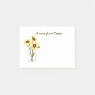 Tournesols Dans Un Mason Jar Post-It Notes