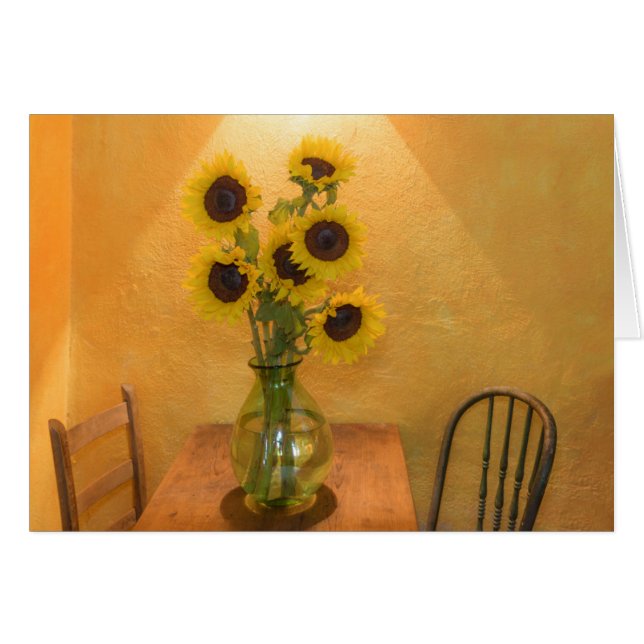 Tournesols en vase sur la table 2 (Devant horizontal)