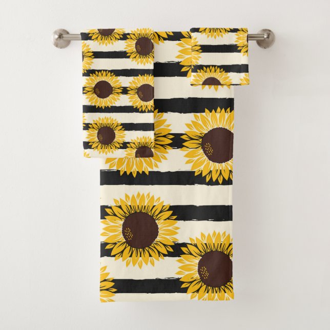 Tournesols et rayures noires  (En situation)