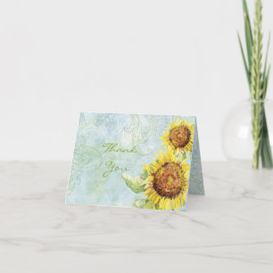 Tournesols et Volutes, Cartes de Remerciement de M