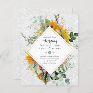 Tournesols Rustiques Eucalyptus Greenery Mariage I