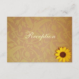 Tournesols rustiques sur une invitation de mariage