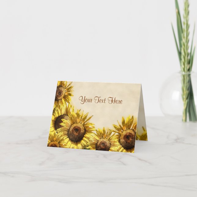 Tournesols Toutes les occasions Cartes de voeux (Devant)
