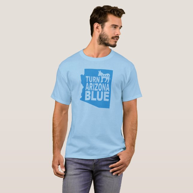 Tournez l'état progressif bleu du T-shirt | de (Devant entier)