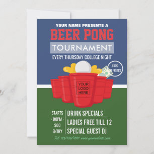 Tournoi de Beer Pong universitaire ajoutez un logo