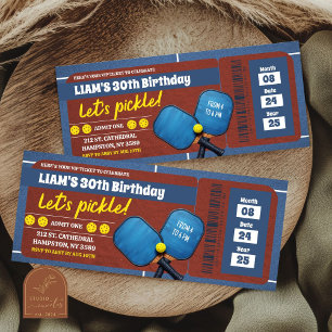 Tournoi de Pickleball Bleu Adulte Billet d'anniver