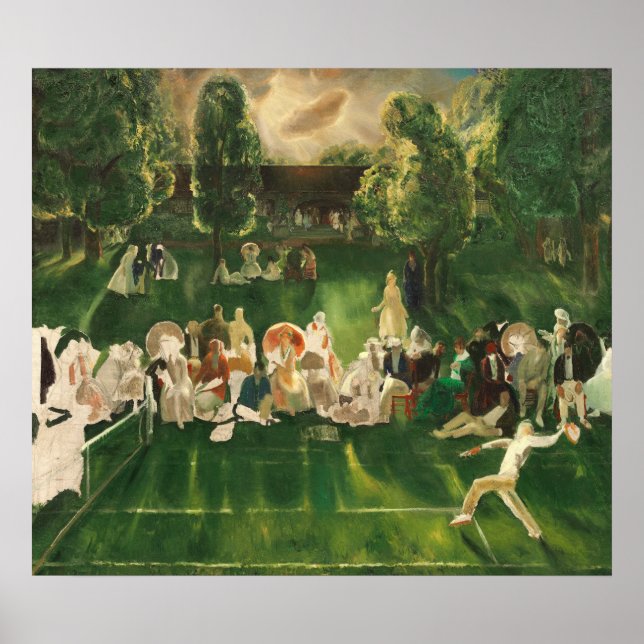 Tournoi de tennis - George Bellows Poster d'Art (Devant)
