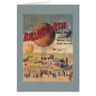 Tours de ballon captif à une affiche d'exposition