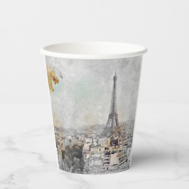 Tours Eiffel Gobelets en Papier – Paris France Déc (Recto)