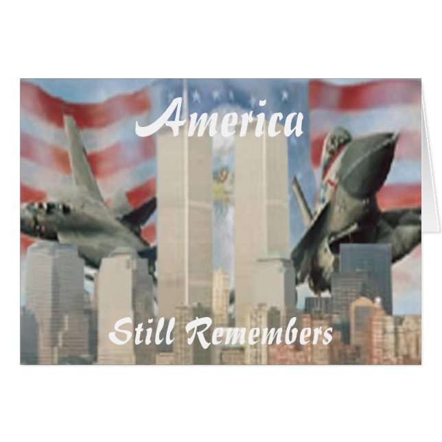 Tours jumelles 9/11 Carte de souvenir (Devant horizontal)