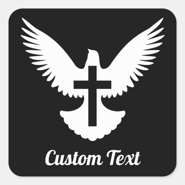 Tourterelle avec Sticker Carré croisé (Devant)