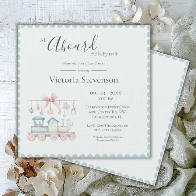 Tous à bord du Baby shower Baby Train (Créateur téléchargé)