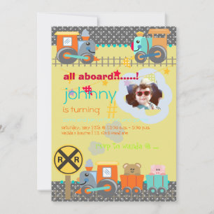 Tous à bord, entraîne des invitations d'anniversai