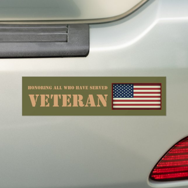 Tous Ceux Qui Ont Servi Un Sticker De Bumper Vétér (En voiture)