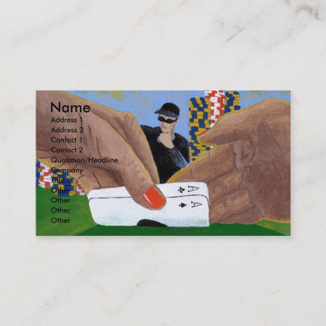 Tous dans des cartes de visite de tisonnier (Devant)