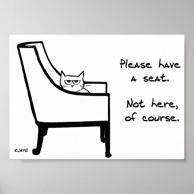 Tous les chaises appartiennent au chat - Affiche d (Devant)