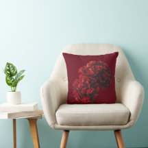 Tous les Coussins de fleurs de carnation rouge