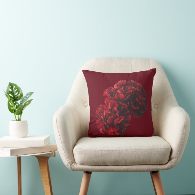 Tous les Coussins de fleurs de carnation rouge (Chaise)