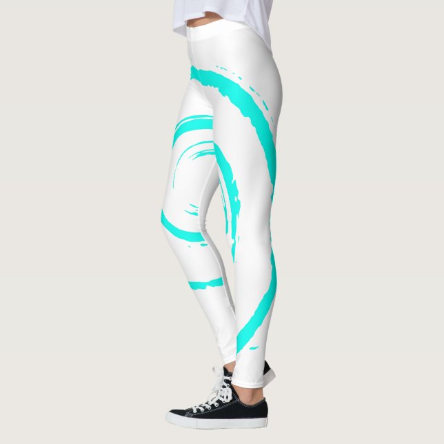 Tous les Leggings imprimés avec Aqua Twirl (Gauche)