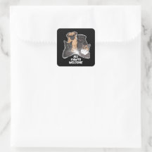 Tous les Pawts Bienvenue Stickers Rond Classique
