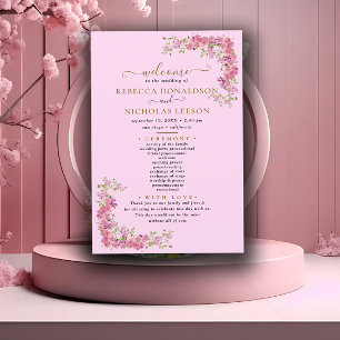 Tous les Rosy Cute Flowers Programme de Mariage Bo