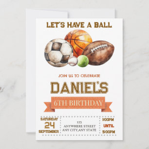 Tous les sports Anniversaire d'un garçon Ballon