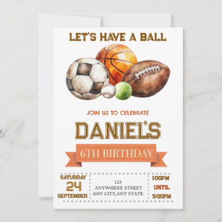 Tous les sports Anniversaire d'un garçon Ballon