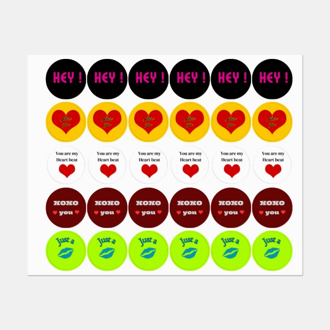 Tous les Stickers Amour (Feuille)