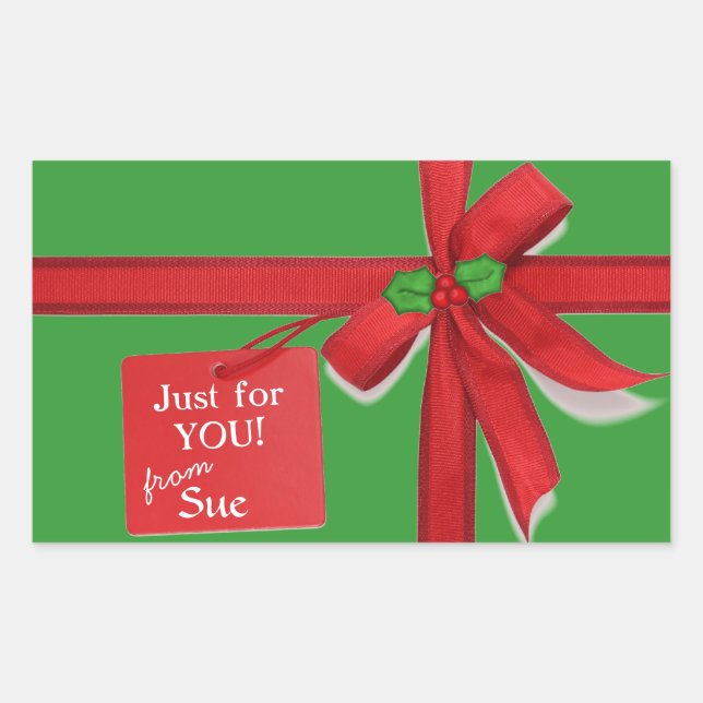 Tous les stickers personnalisées cadeau de Noël en (Devant)